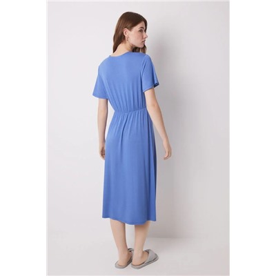 Vestido midi soft touch azul