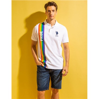 VERTICAL PRIDE GRAPHIC POLO SHIRT