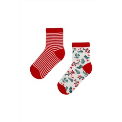 2 pares de calcetines Rojo y blanco