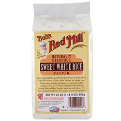 Bob's Red Mill, Мука из сладкого белого риса, 24 унций (680 г)