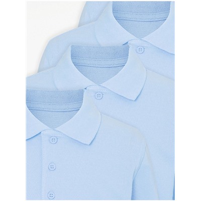 Light Blue School Polo Shirt 5 Pack