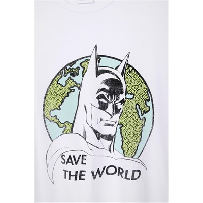 Camiseta Batman La Liga de la Justicia DC Comics Blanco