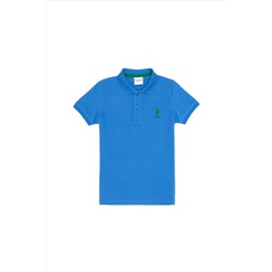 Erkek Çocuk Saks Basic Polo Yaka T-Shirt