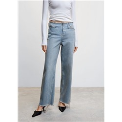 Jeans wideleg tiro medio -  Mujer | MANGO OUTLET España