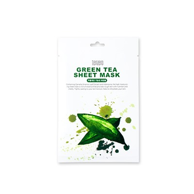 TENZERO GREENTEA SHEET MASK Тканевая маска для лица с экстрактом зелёного чая 25мл