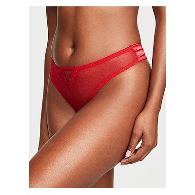 Crotchless Lace-Up Bow-Back Thong Panty