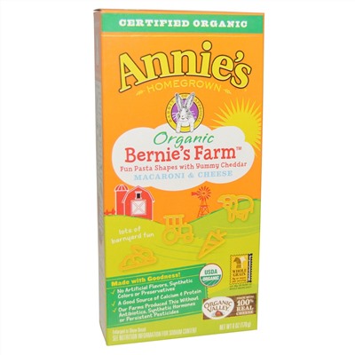 Annie's Homegrown, Organic, Bernie's Farm Macaroni & Cheese, 6 oz (170 g)