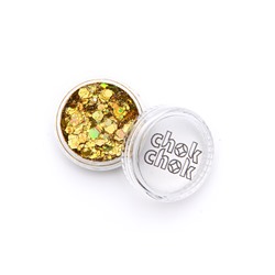 [CHOK-CHOK] Глиттер-гель для лица и тела ЗОЛОТОЙ ЗАПАС золото многогранник микс, 5 мл