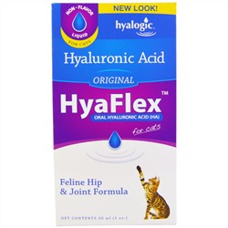 Hyalogic LLC, HyaFlex для кошек, гиалуроновая кислота для орального применения, оригинальная, 1 унция (30 мл)