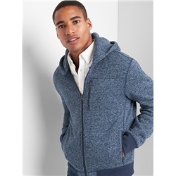 Fleece zip hoodie