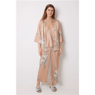 Women'secret Conjunto pijama 3 piezas nude