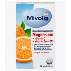 Magnesium + Vitamin C + Vitamin B6 + B12, Lutschtabletten, 30 St., 45 g