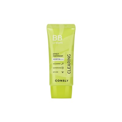 Consly PHOTOSHOP Tea tree + Witch hazel Clearing BB cream Матирующий ББ- крем с эффектом фотошопа SPF50/PA++++ Натуральный бежевый 50мл