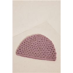 Gorro malla rosa brillo