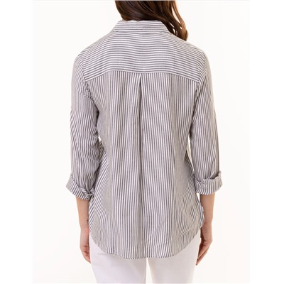 LONG SLEEVE PRINTED WOVEN SHIRT