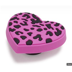 PURPLE CHEETAH PRINT HEART