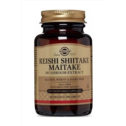 Solgar Reishi Shiitake Maitake Mushroom Extract 50 Kapsül 5157