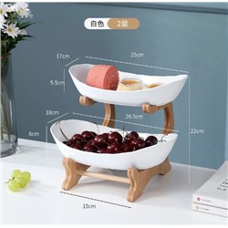[SF] [керамика] ins Nordic креативная тарелка для фруктов деревянная рама подставка для фруктов тарелка для сухих фруктов гостиная горшок для фруктов