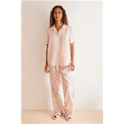 Pijama camisero viscosa floral