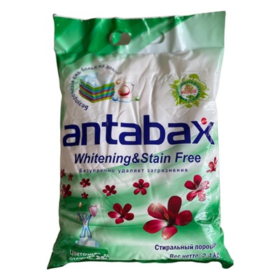 Суперочищающий стиральный порошек Antabax c отбеливающим эффектом 2,4кг