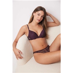 Sujetador GORGEOUS push up microfibra granate