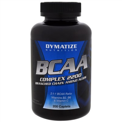 Dymatize Nutrition, Комплекс BCAA 2200, аминокислоты с разветвленной цепью, 200 капсул