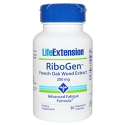 Life Extension, Экстракт французского дуба RiboGen, 200 мг, 30 капсул на растительной основе