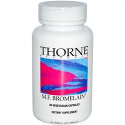 Thorne Research, Бромелайн M.F., 60 растительных капсул
