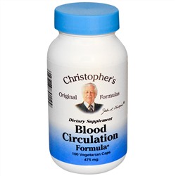 Christopher's Original Formulas, Формула для кровяной циркуляции 100 овощных капсул