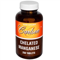Carlson Labs, Хелатный марганец, 250 таблеток