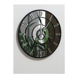 estetik Aynalı Duvar Saati (gümüş Rakamlı) ASGN40