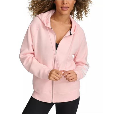 DKNY Women's Exploded-Logo Front-Zip Hoodie