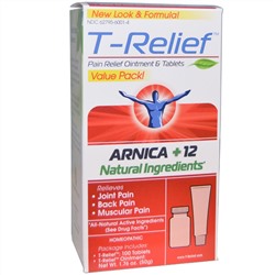 MediNatura, T-Relief, арника +12 натуральных ингредиентов, 1,76 унции (50 г) - 2 предмета