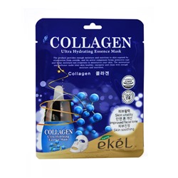 [EKEL] Маска для лица тканевая КОЛЛАГЕН Collagen Ultra Hydrating Essence Mask, 25 мл