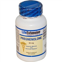 Life Extension, Прегненолон, 50 мг, 100 капсул