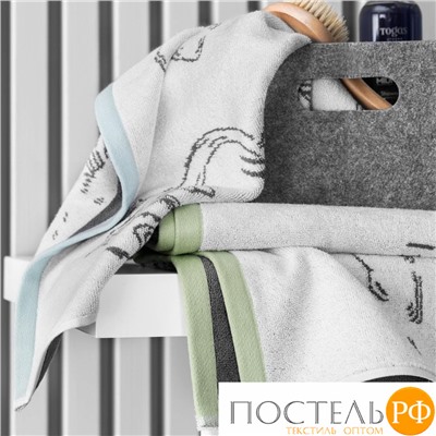 Togas КАССЛЕР бел-сер К-т полотенец 50х75/70х130, 100% хлопок, 550 г/м2