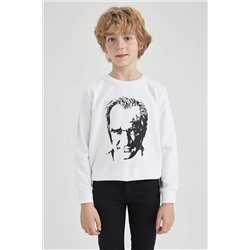 Defacto Erkek Çocuk Atatürk Baskılı Sweatshirt Z7680A623SP