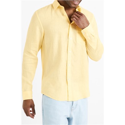 Camisa de lino Amarillo