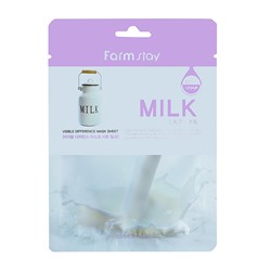 FarmStay Visible Difference Mask Sheet Milk Тканевая маска для лица с молочными протеинами 23мл