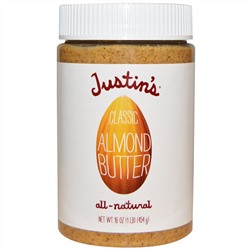 Justin's Nut Butter, Классическое миндальное масло, 16 унций (454 г)