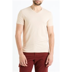 Camiseta slim fit - Beige