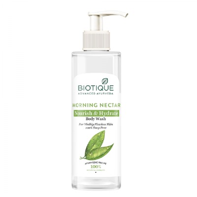 BIOTIQUE Morning Nectar Nourish &amp; Hydrate Body Wash Увлажняющий и питательный гель для душа с аюрведическими травами 200мл