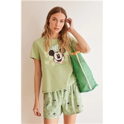Pijama 100% algodón verde Mickey