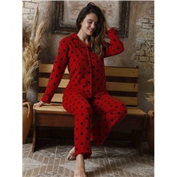 SUDE HOME WEAR Gömlek Yaka Kadın Pijama Takımı, SUDE                                            
                                            Gömlek Yaka Kadın Pijama Takımı