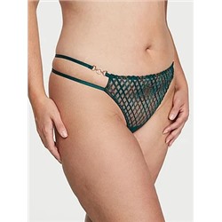 Shimmer Embroidery Strappy Thong Panty