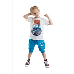 Denokids, Monster Truck Erkek Çocuk Yazlık T-shirt Kapri Şort Takım