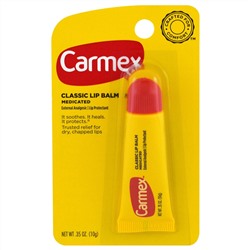 Carmex, Бальзам для губ, классический, с лечебным действием, 0,35 унций (10 г)