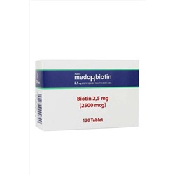 Nutrafarm Medohbiotin 2,5 Mg 120 Tablet (saç, Cilt Ve Tırnak Güçlendirici Vitamin ) Biotin Gıda Takviyesi 7290