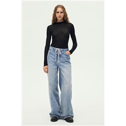 ZW COLLECTION WIDE-LEG MID-RISE JEANS
