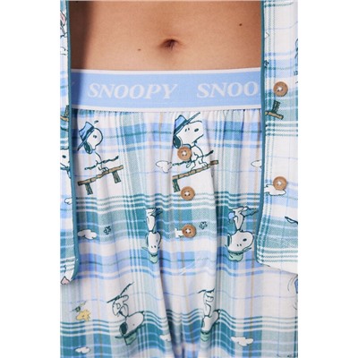 Pijama camisero 100% algodón Snoopy